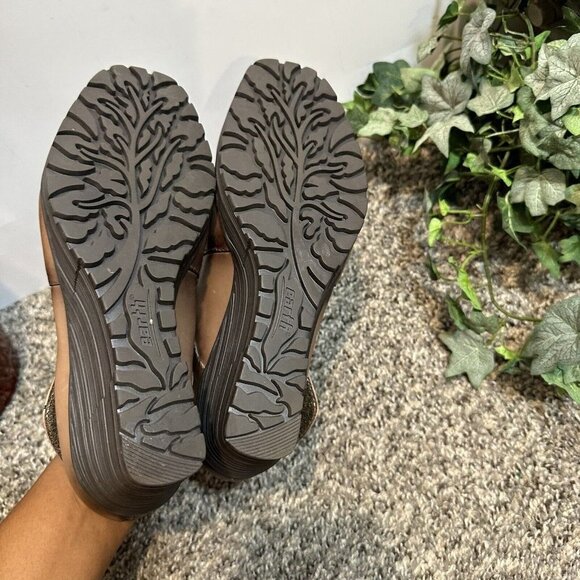 Earth Spindrift Leather Mary Jane Wedges Cinnamon Comfort Shoes Women Size 8 B - Picture 7 of 10